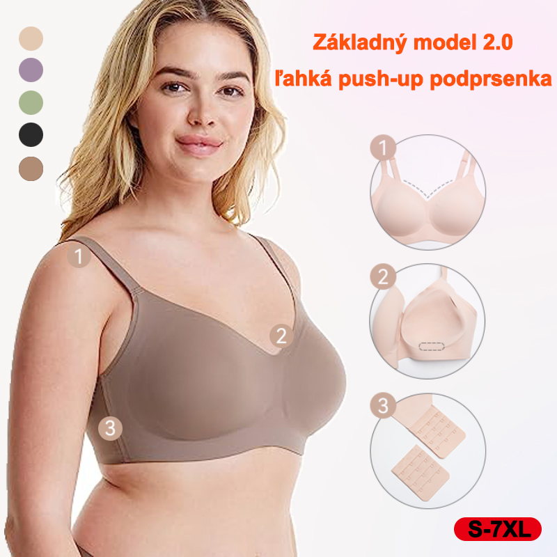 2.0 basic ľahká push-up podprsenka