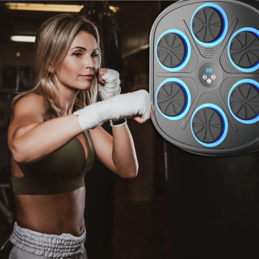 Megelin Music Boxing Machine z rękawicami bokserskimi