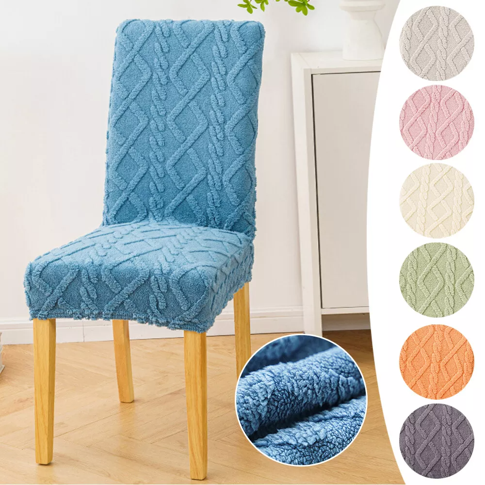 Jesenný a zimný zhrubnutý zamatový poťah na stoličku – elastický poťah jedálenskej stoličky – odnímateľný a prateľný v práčke