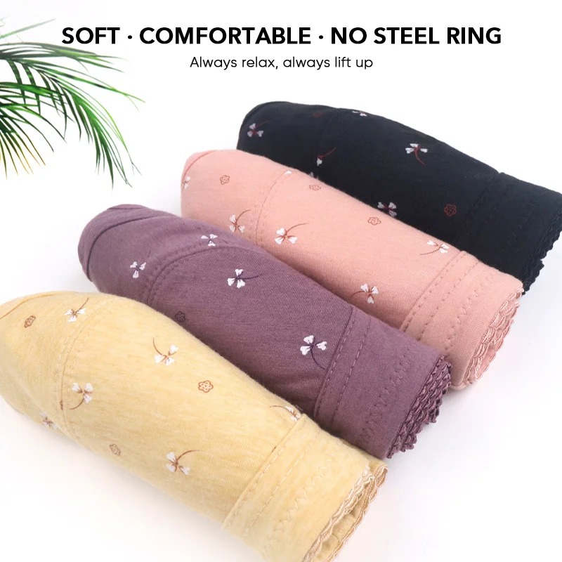 Kvalitná bavlnená podprsenka s gombíkmi (balenie 4 ks)